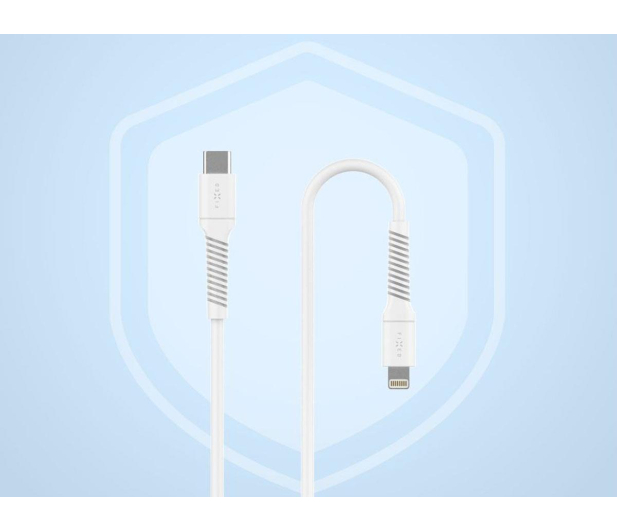 FIXED Liquid Silicone Cable USB-C-Lightning, 1,2m USB 2.0, PD 60W FIXDLS2-CL12-WH - 1484708 - zdjęcie 2